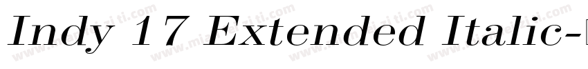 Indy 17 Extended Italic字体转换